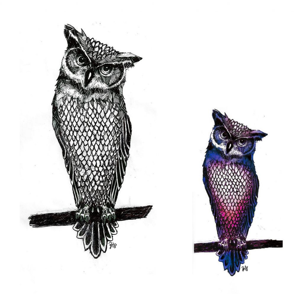 #owl #grafik #graphic #tattoo #annegeorgius #corpusdelicti #principia.discordia