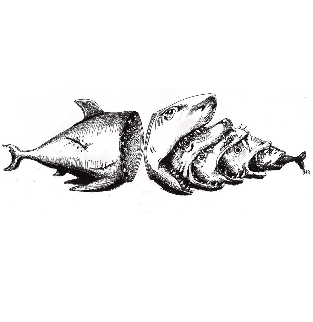 #fishes #fisch #fish #food #cut #grafik #graphic #tattoo #annegeorgius #corpusdelicti #principia.discordia